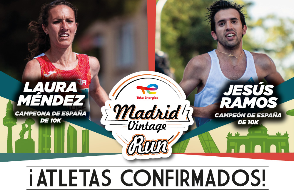 Jesús Ramos y Laura Méndez se unen al elenco de atletas de Madrid Vintage Run by TotalEnergies