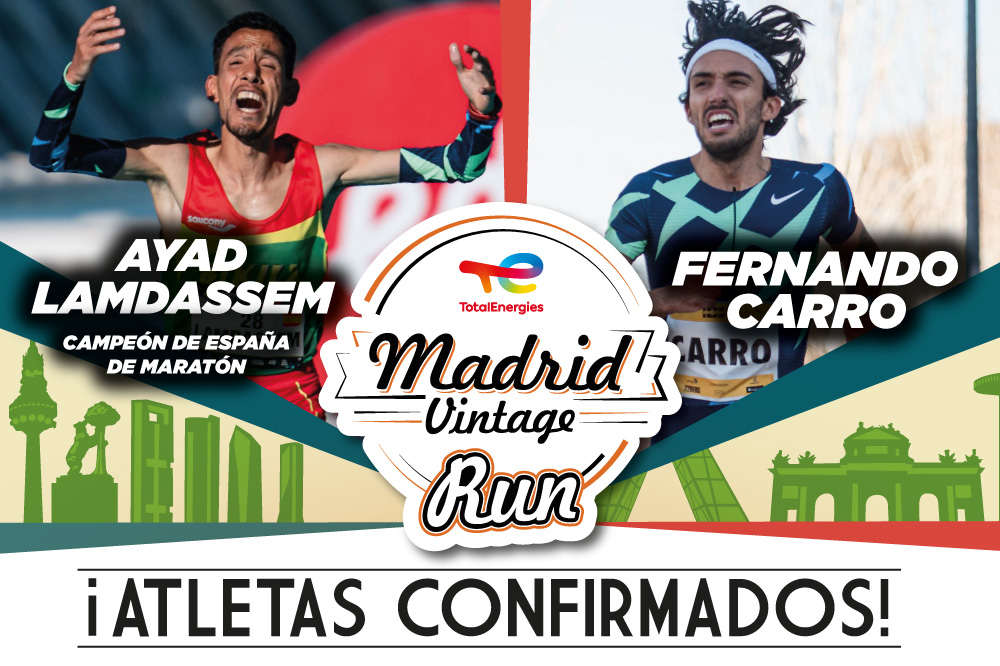 Ayad Lamdassem y Fernando Carro, primeros atletas confirmados para Madrid Vintage Run by TotalEnergies